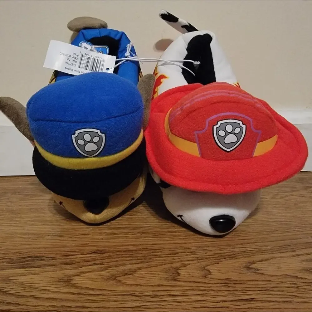 NWT Boys 7/8 Paw Patrol Slippers